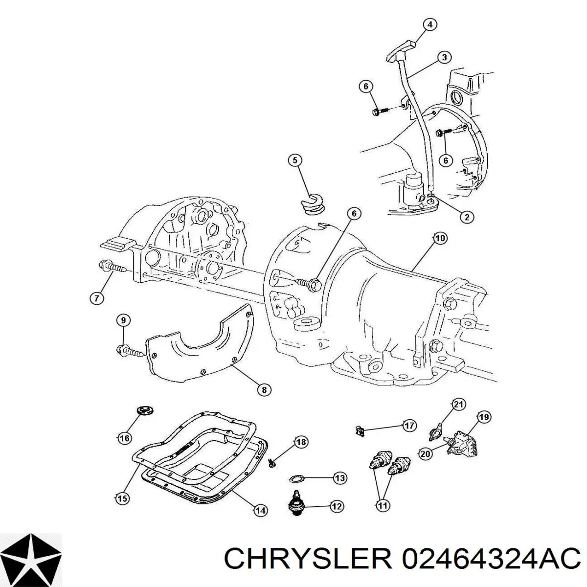 02464324AC Chrysler junta, cárter de aceite, caja de cambios