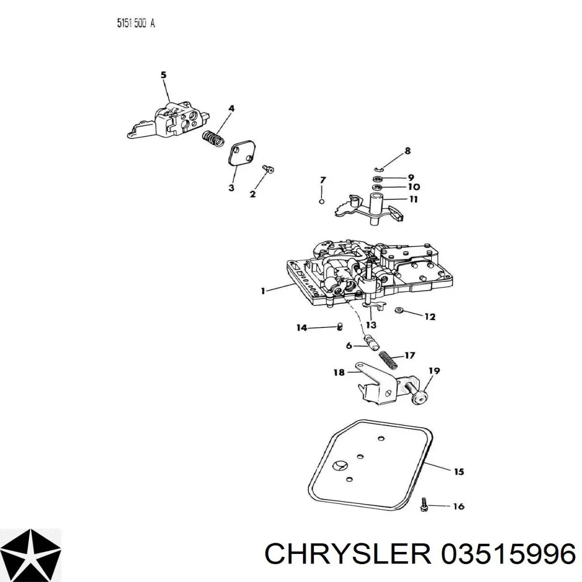 03515996 Chrysler filtro hidráulico, transmisión automática