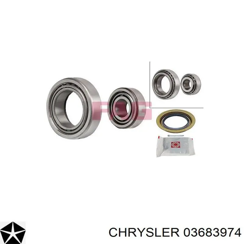 03683974 Chrysler cojinete de rueda trasero exterior