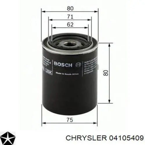 04105409 Chrysler filtro de aceite
