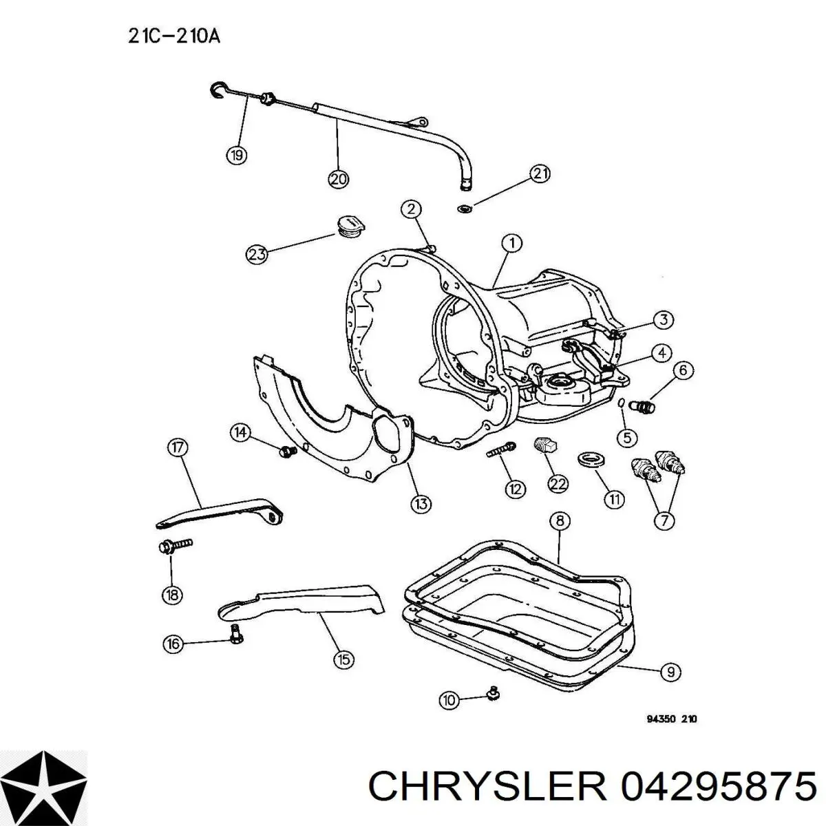 04295875 Chrysler junta, cárter de aceite, caja de cambios