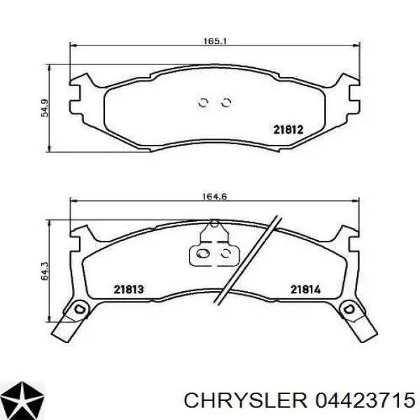 04423715 Chrysler pastillas de freno delanteras