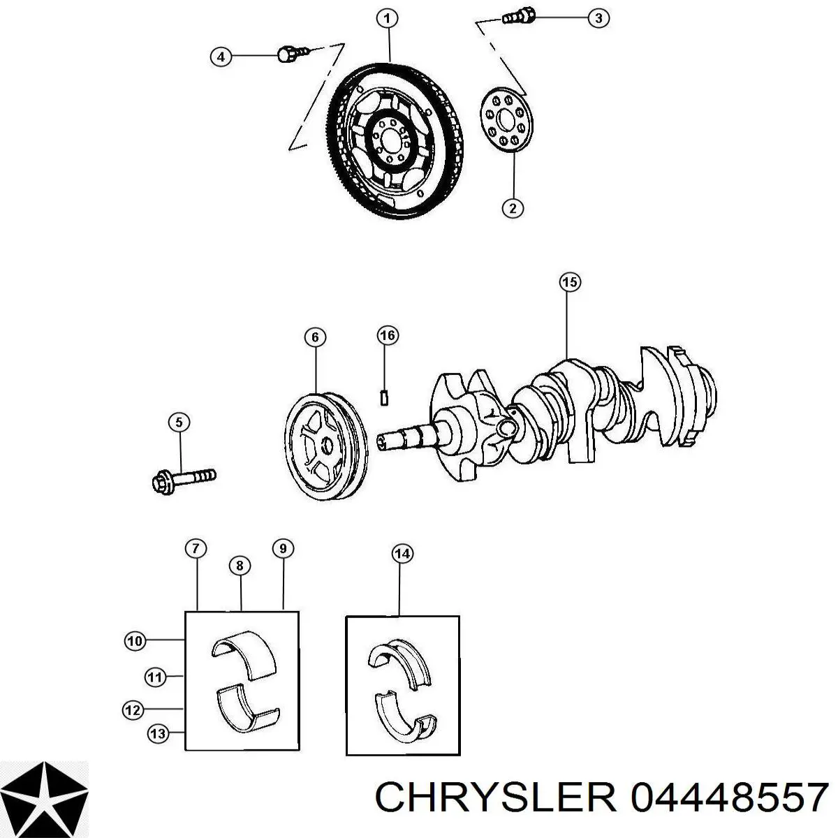 Piñón del cigüeñal Chrysler 4448557 precio, desde 9,57 EUR