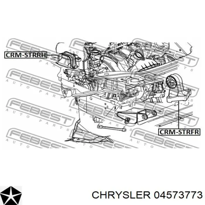 04573773 Chrysler soporte de motor derecho