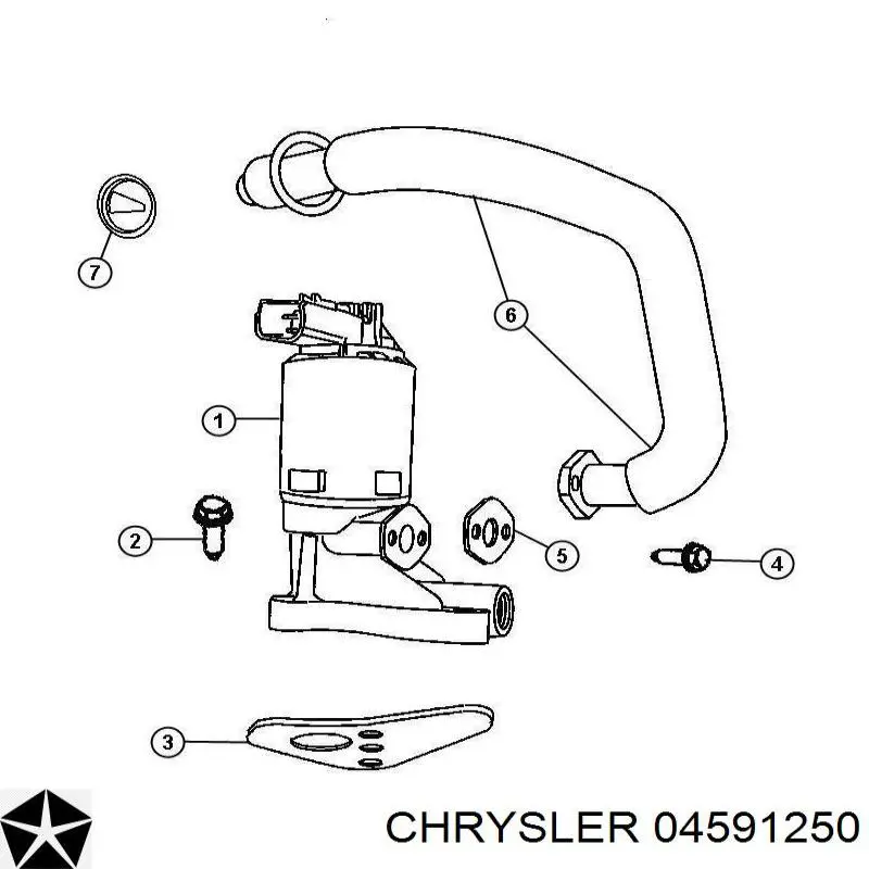 04591250 Chrysler junta de válvula agr