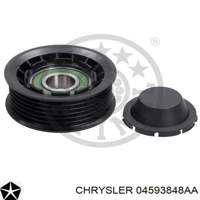 04593848AA Chrysler polea inversión / guía, correa poli v