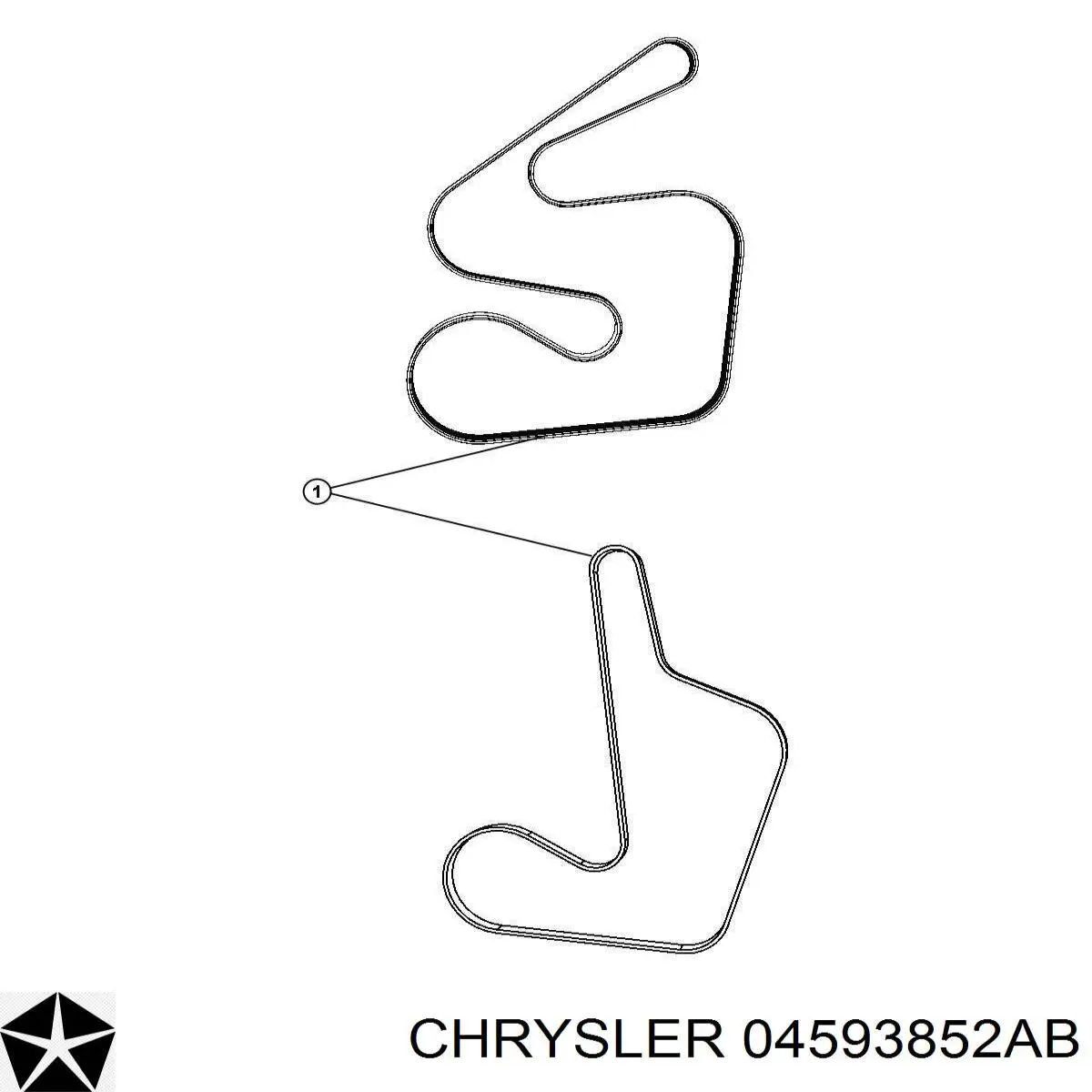 Correa de alternador 04593852AB Chrysler