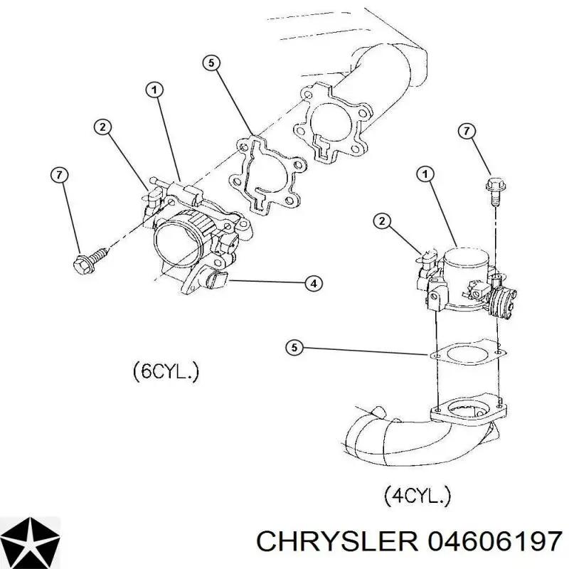 04606197 Chrysler sensor, posición mariposa