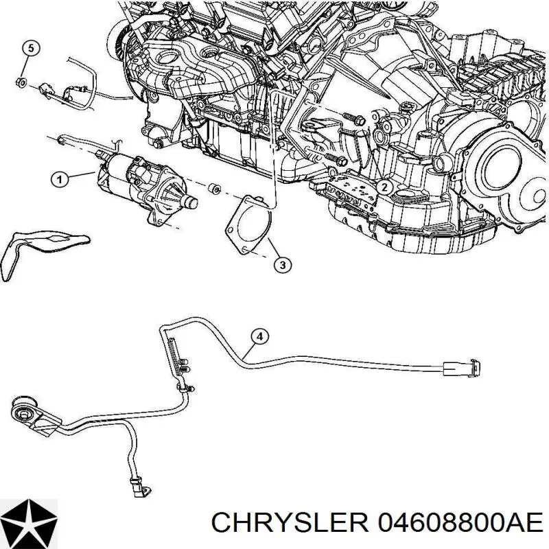 04608800AE Chrysler motor de arranque