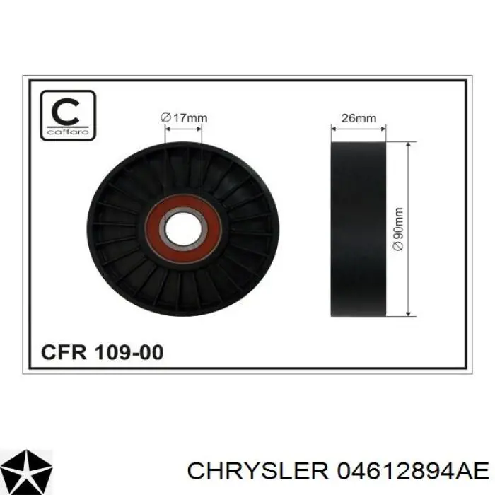 Comprar 04612894AE Chrysler Tensor de correa poli V 
