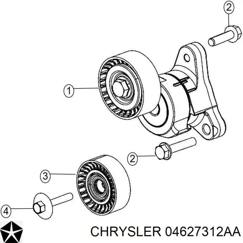 Comprar 04627312AA Chrysler Polea inversión/guía, correa poli V
