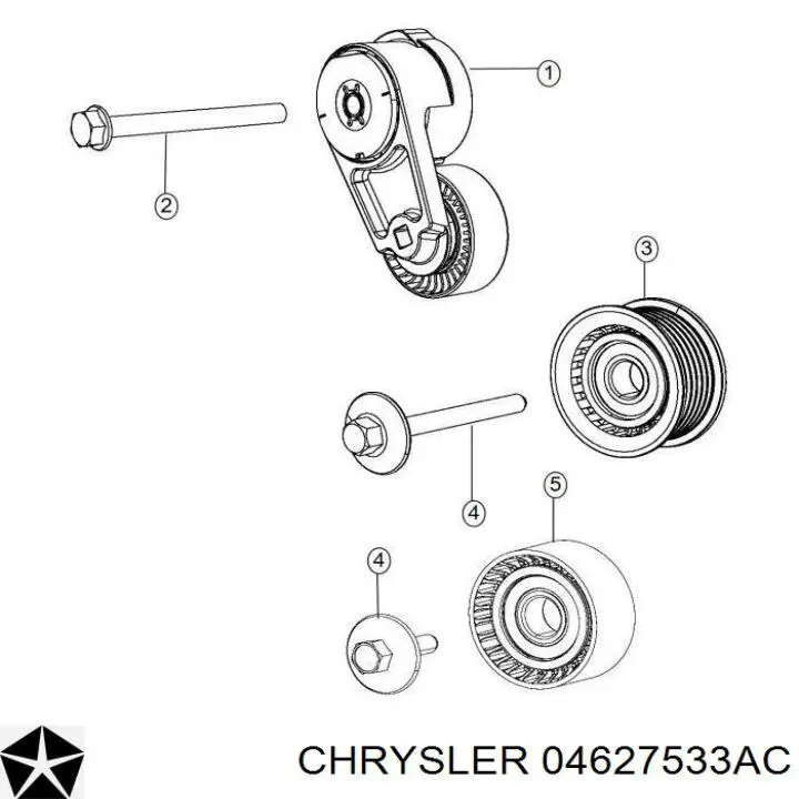 Comprar 04627533AC Chrysler Tensor de correa poli V 
