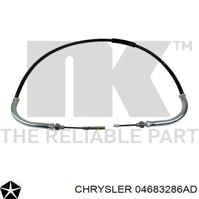 04683286AD Chrysler cable de freno de mano intermedio