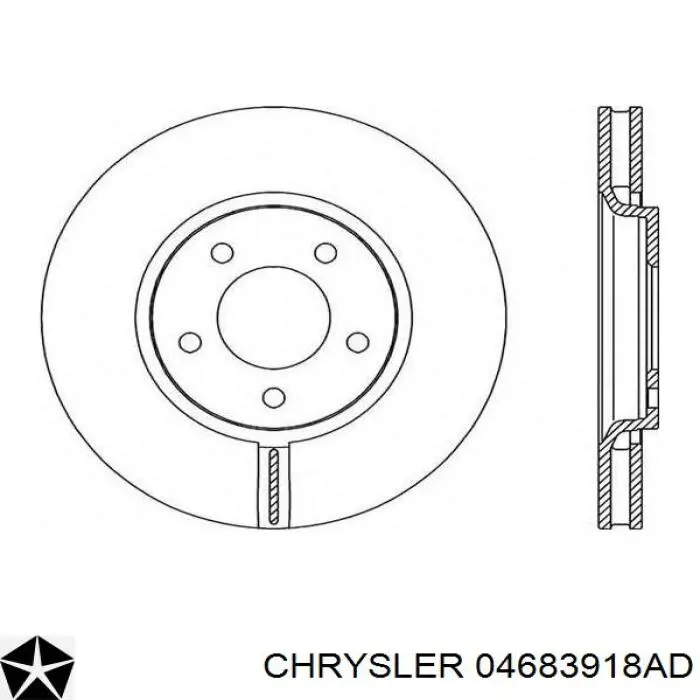 Comprar 04683918AD Chrysler Freno de disco delantero