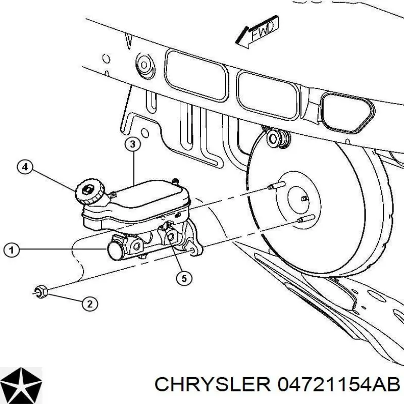04721154AB Chrysler Cilindro principal de frenos
