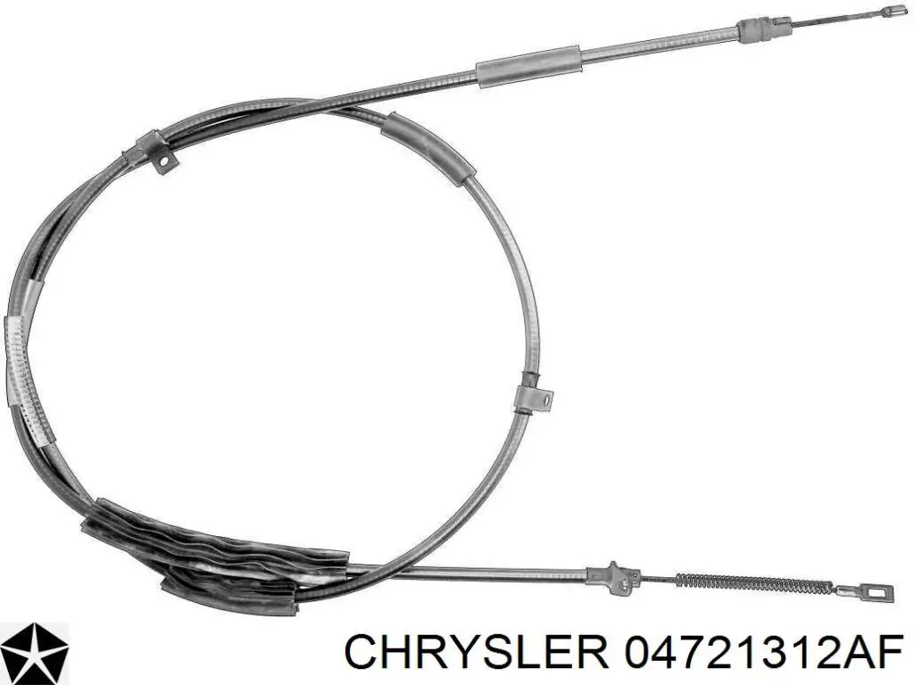 04721312AF Chrysler cable de freno de mano trasero derecho