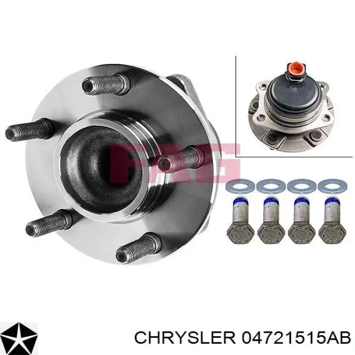 04721515AB Chrysler cubo de rueda trasero