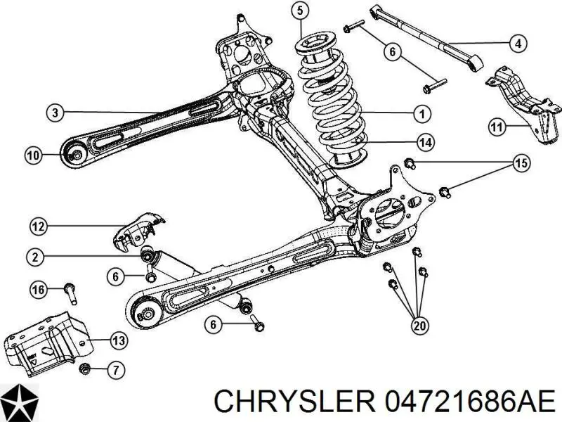 Amortiguador trasero Chrysler 04721686AE precio, desde 31,03 EUR