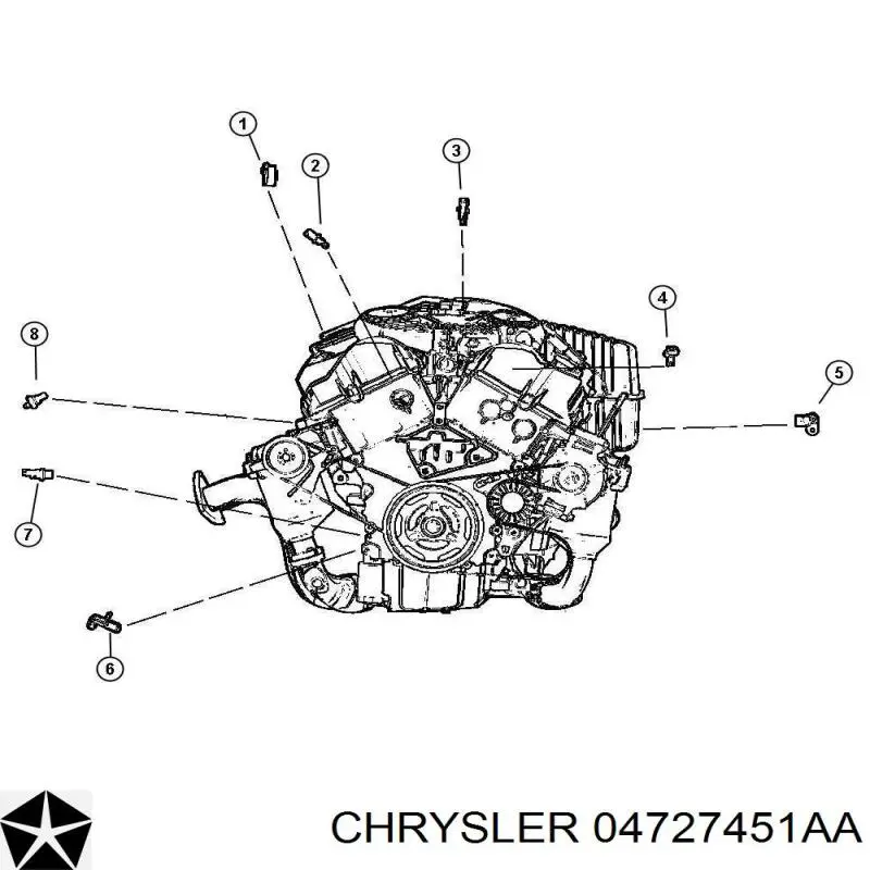 Sensor ckp Chrysler 04609153AF