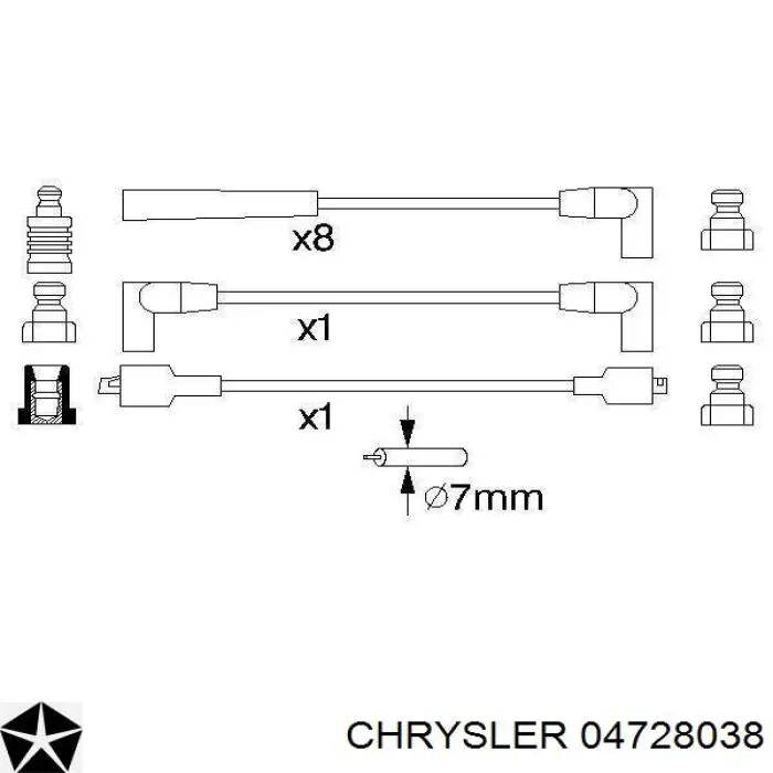 04728038 Chrysler juego de cables de encendido