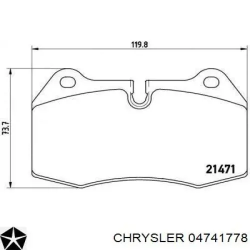 04741778 Chrysler termostato, refrigerante