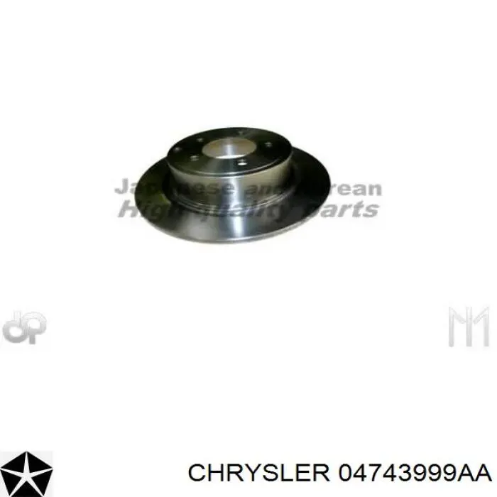 04743999AA Chrysler disco de freno trasero