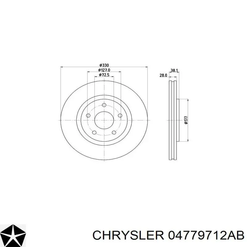 Frenos delanteros Chrysler 04779712AB precio, desde 74,32 EUR