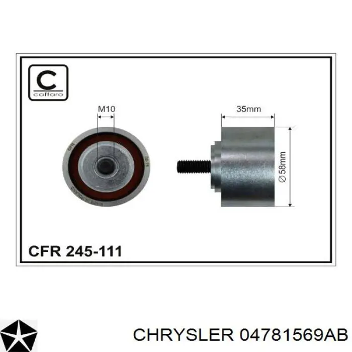 04781569AB Chrysler rodillo intermedio de correa dentada