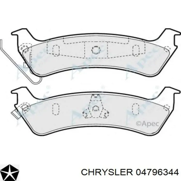 04796344 Chrysler pastillas de freno traseras