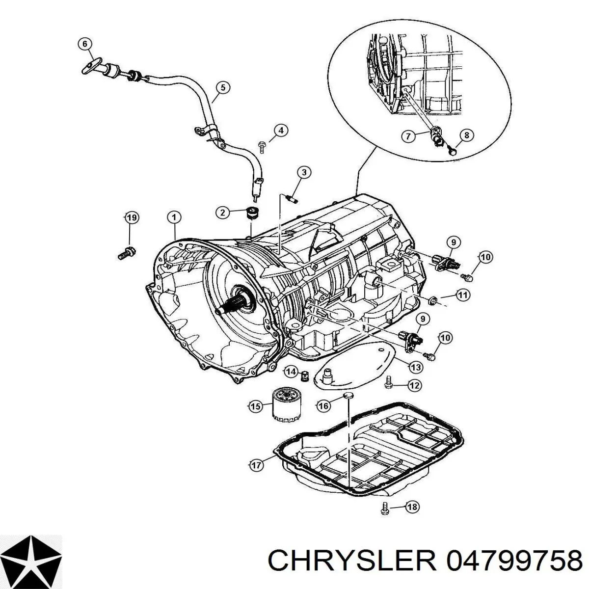 Sensor de presión de aceite de la caja de cambios para Jeep Grand Cherokee 