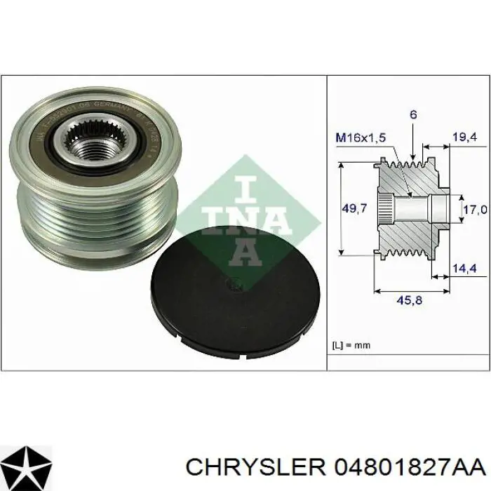 K04801827AA Fiat/Alfa/Lancia alternador