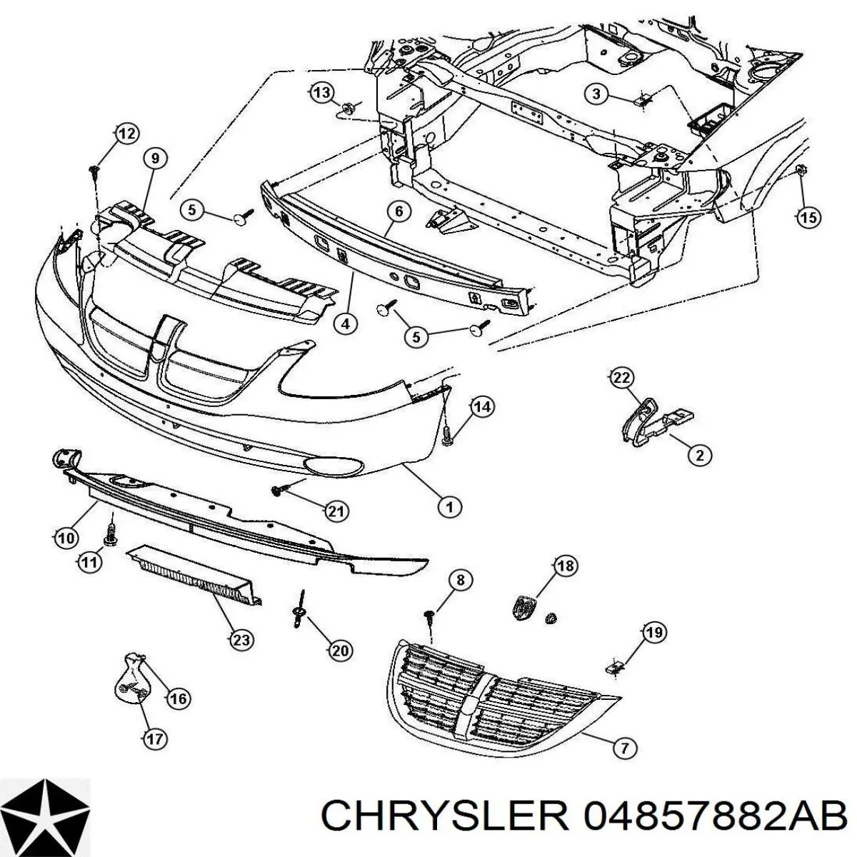 Refuerzo de parachoques delantero Chrysler Voyager III monovolumen (RG, RS) (1999 - 2008) precio, desde 24,96 EUR