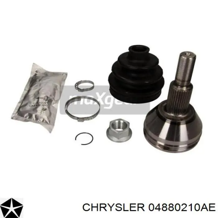 4880210AE Chrysler árbol de transmisión delantero derecho