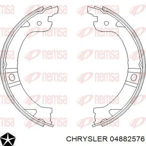 04882576 Chrysler juego de zapatas de frenos, freno de estacionamiento