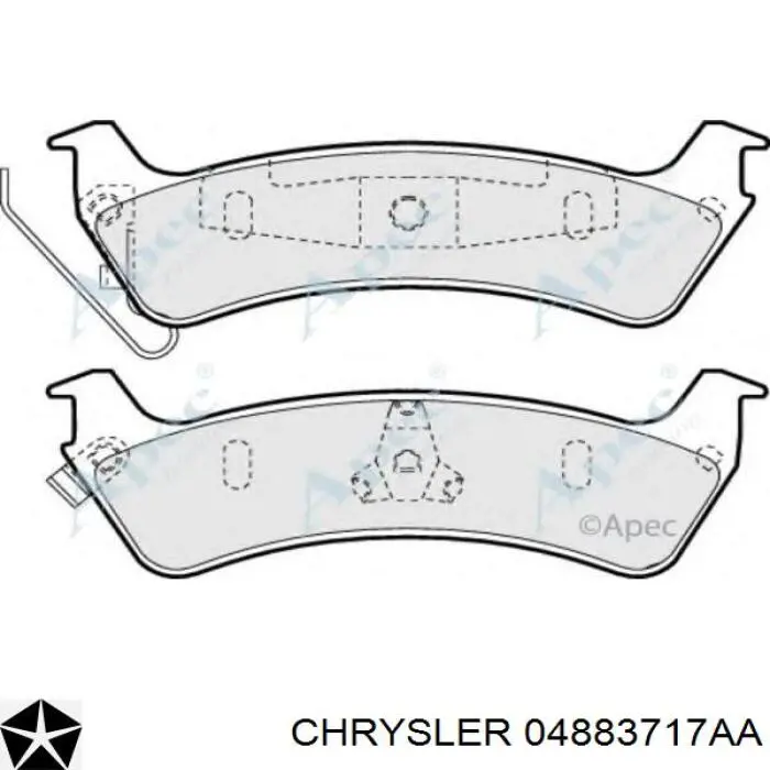 04883717AA Chrysler pastillas de freno traseras