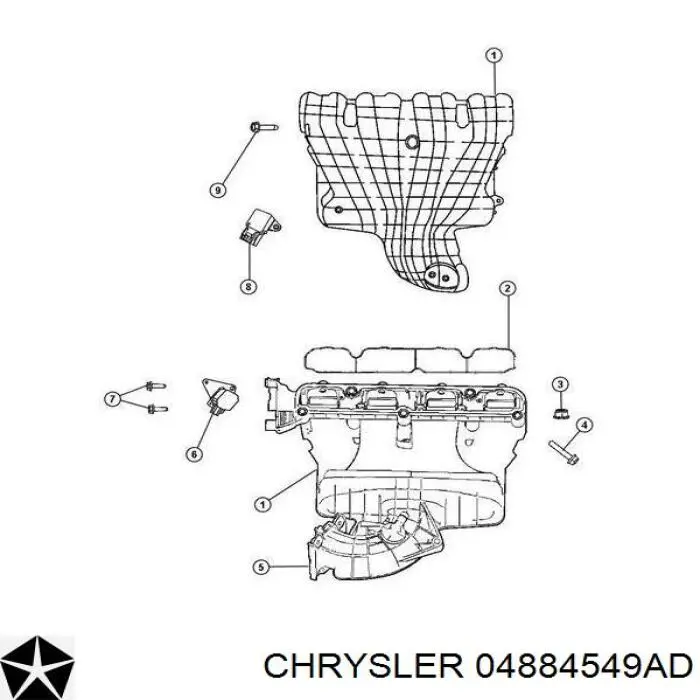 Válvula (actuador) del accionamiento de las mariposas del colector de admisión Chrysler 04884549AD precio, desde 22,26 EUR