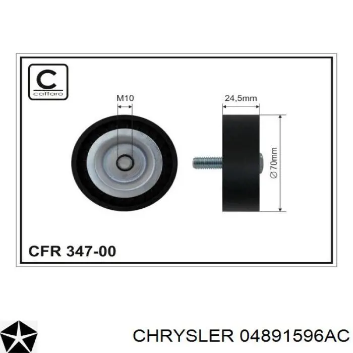 04891596AC Chrysler polea inversión / guía, correa poli v