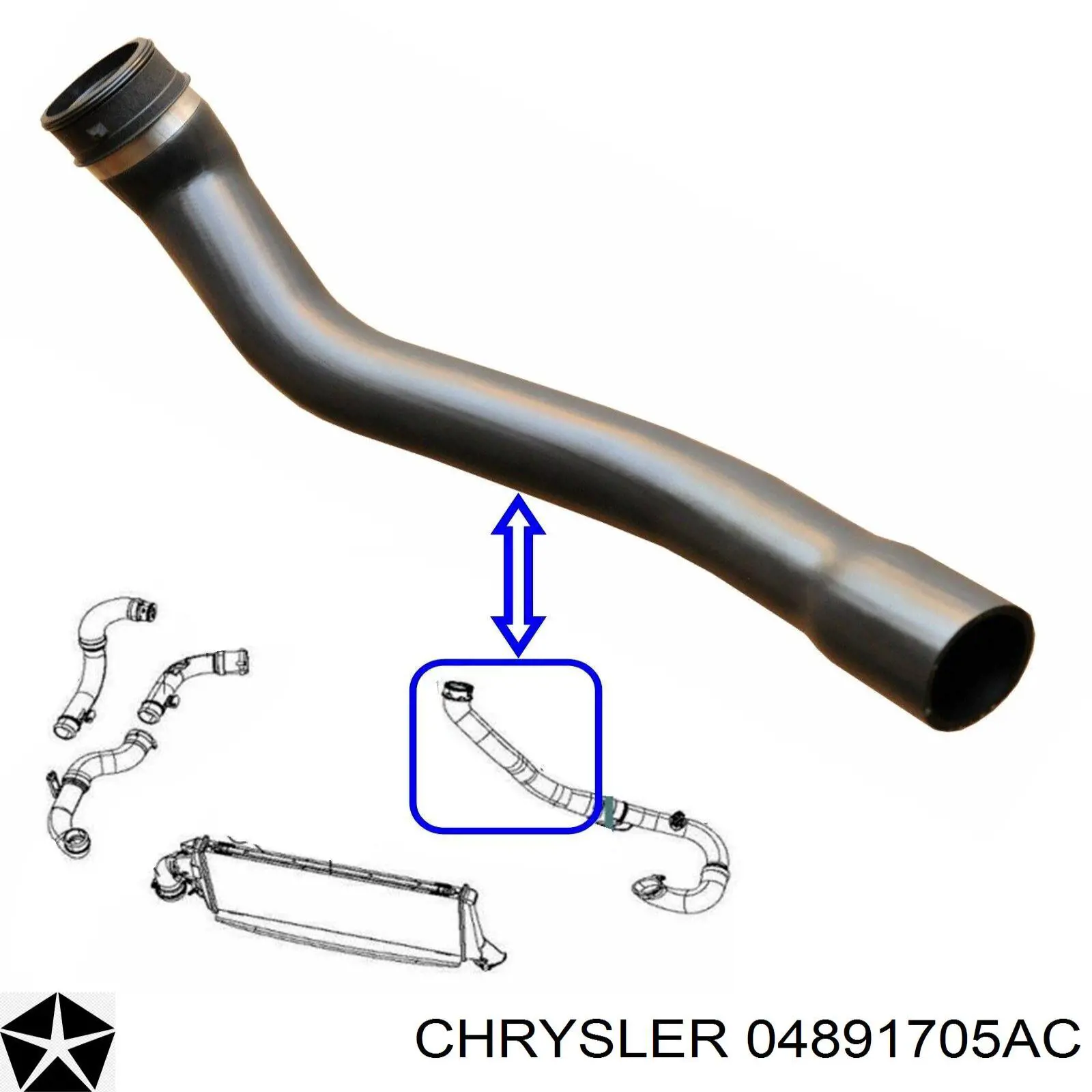 Comprar 04891705AC Chrysler Tubo intercooler