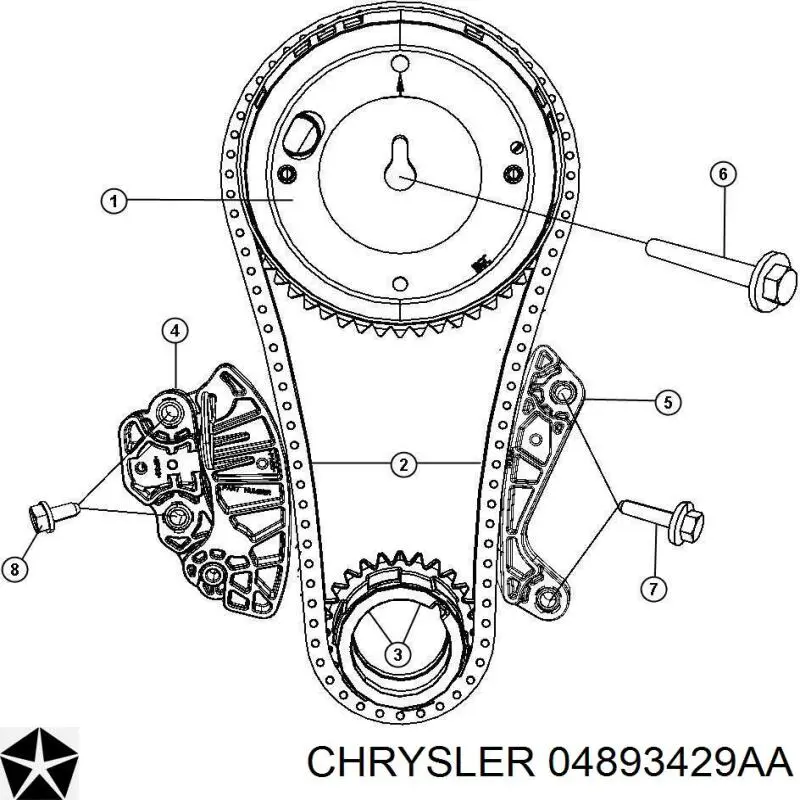 Carril de deslizamiento, cadena de distribución para Chrysler 300 