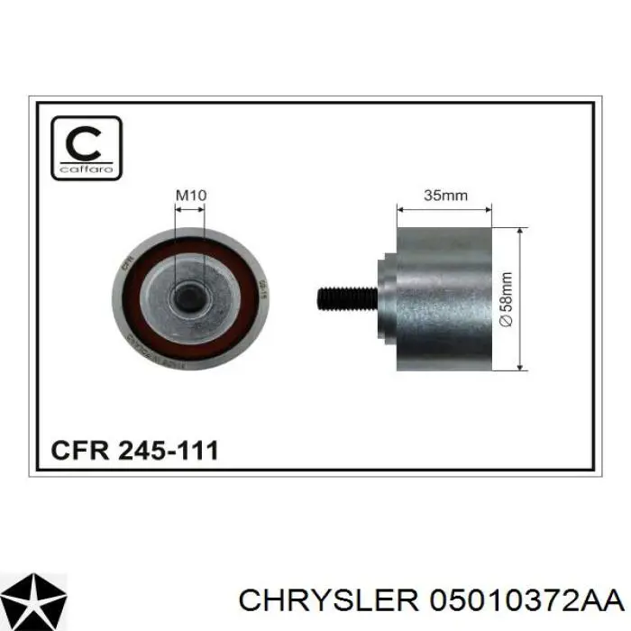 05010372AA Chrysler rodillo intermedio de correa dentada