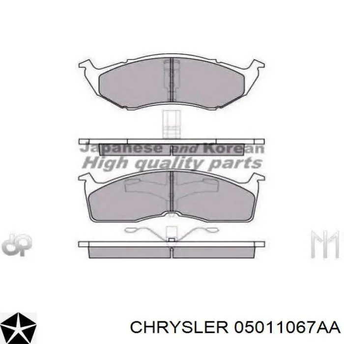 05011067aa Chrysler pastillas de freno delanteras