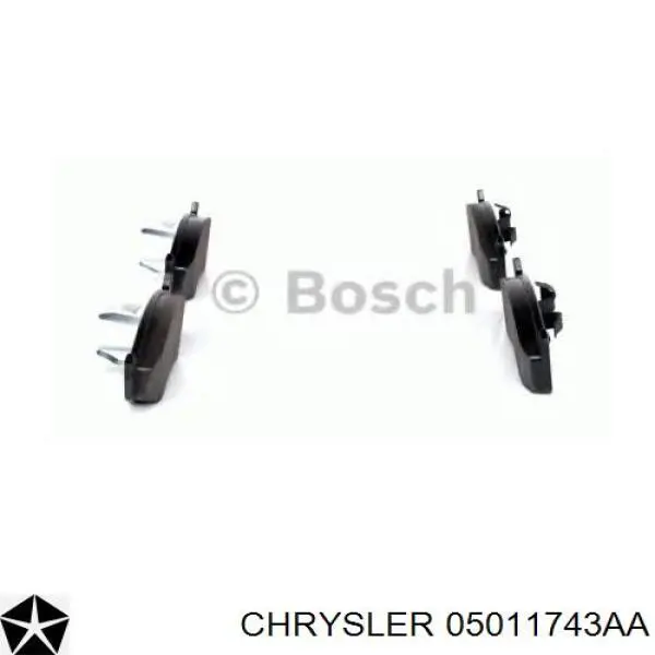 05011743AA Chrysler pastillas de freno delanteras