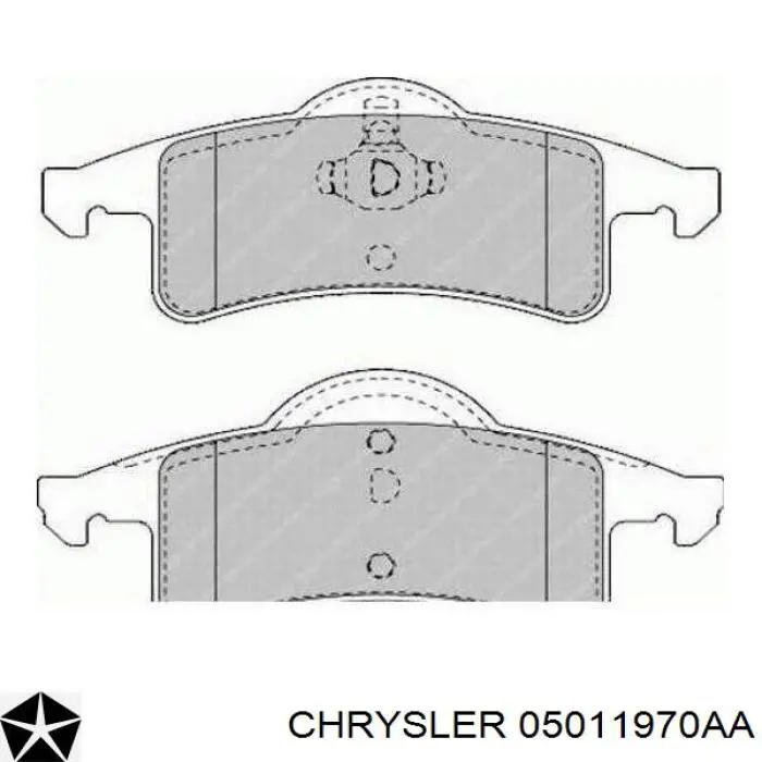 05011970AA Chrysler pastillas de freno traseras