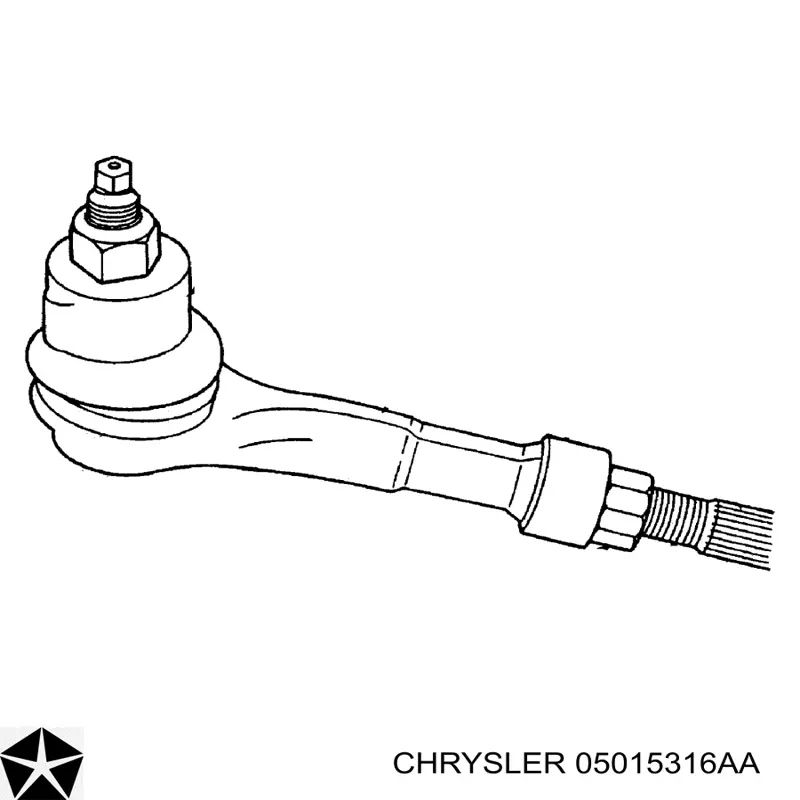 05015316AA Chrysler rótula barra de acoplamiento exterior