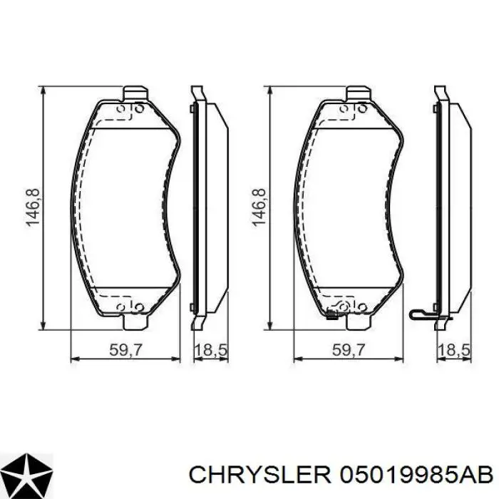 Comprar Juego de resortes de sujeción de pastillas de freno delanteras Chrysler Voyager GRAND 
