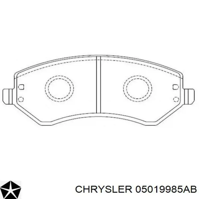 05019985AB Chrysler conjunto de muelles almohadilla discos delanteros