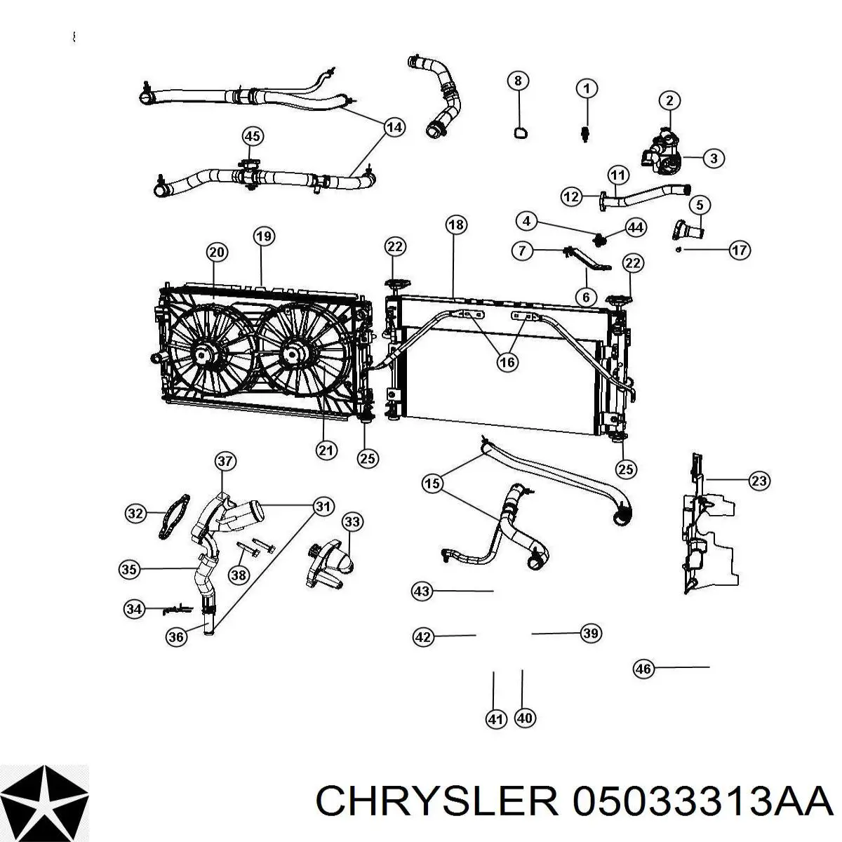 05033313AA Chrysler sensor de temperatura