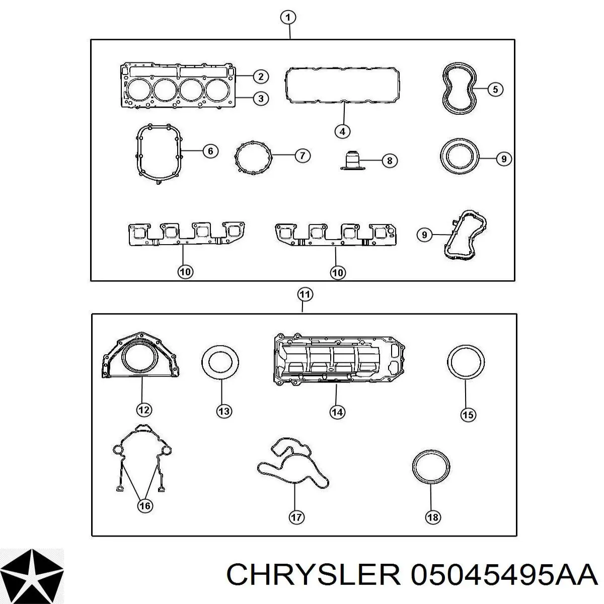 K53032965AF Fiat/Alfa/Lancia junta, colector de escape, izquierda