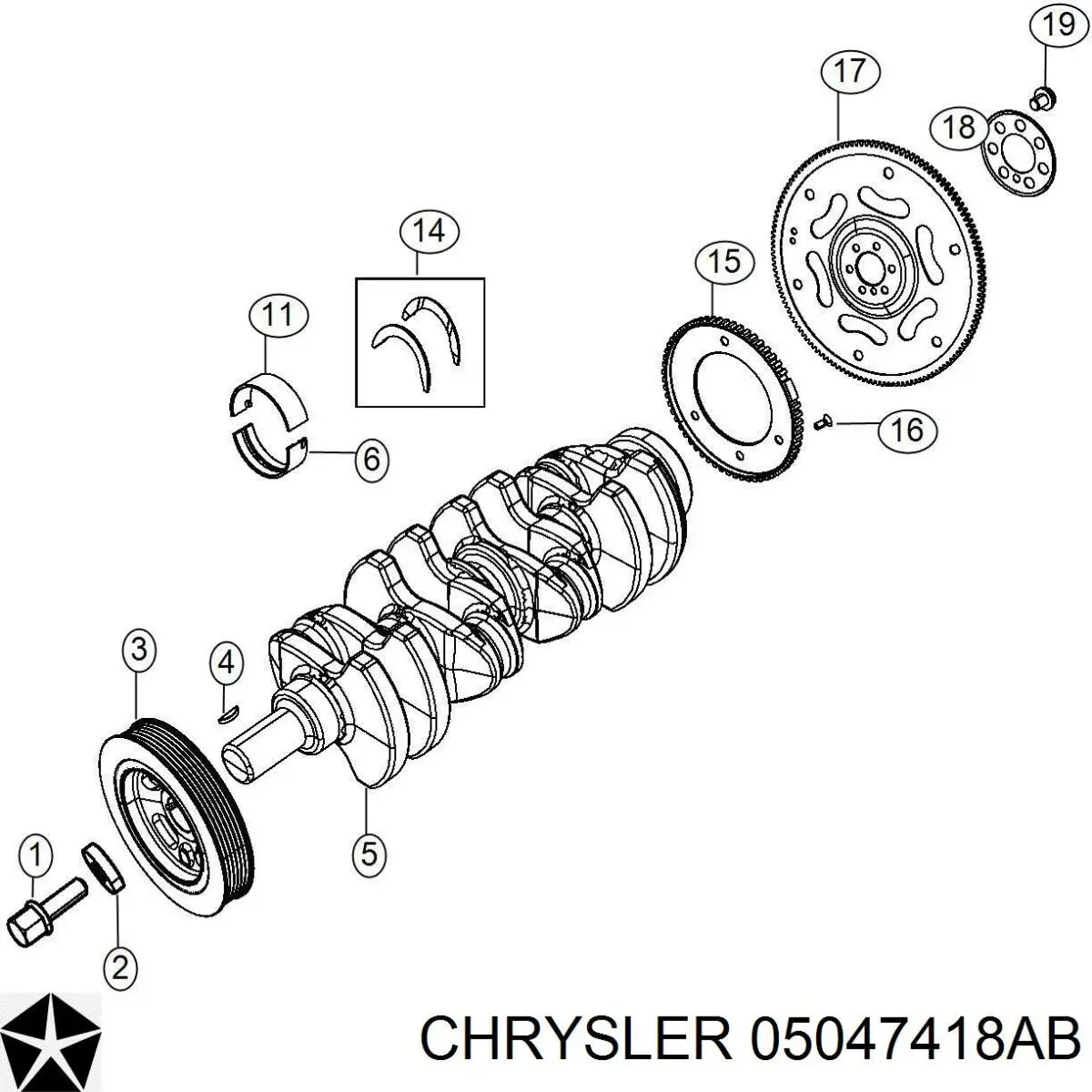 Comprar 05047418AB Chrysler La polea del cigüeñal