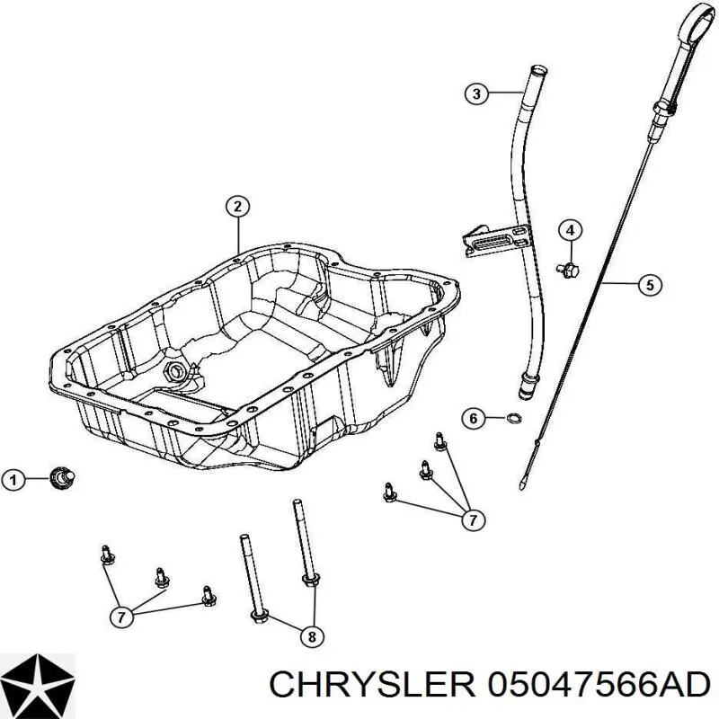 Cárter de aceite del motor Chrysler 5047566AC precio, desde 125,30 EUR